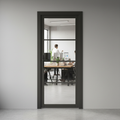 Premium Internal Primed Industrial 2.0 Lifestyle Door with 4 Clear Glass Panes and Double Coat Finish