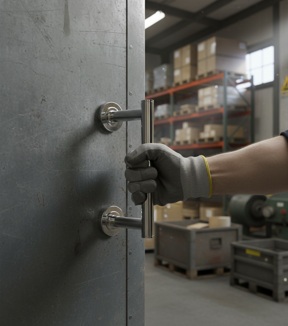 Premium Pull Handle on Rose with Concealed Fix for Elegant Door Hardware Solutions