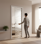 Premium Frameless Satin Glass Door System with 100mm Jambs and Ball Handle, Custom Sizes Available