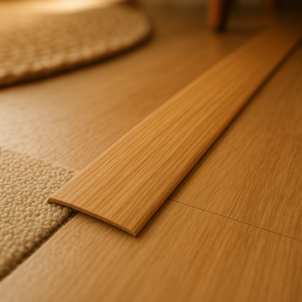 Self-Adhesive Coverstrip Door Profile in Light Oak - 900mm - detail view