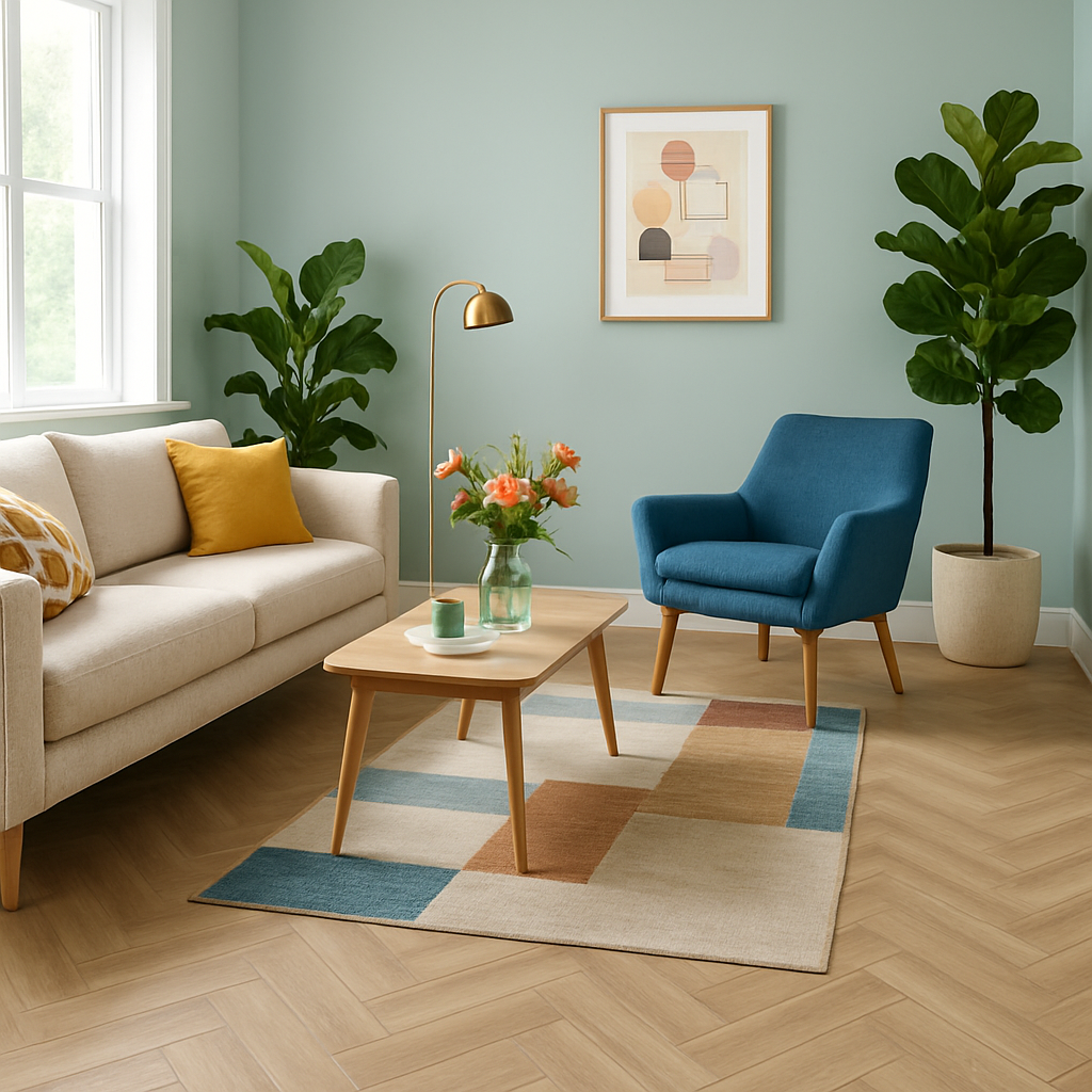 Water Resistant 8mm Herringbone Laminate Flooring in Oak Wood Essence