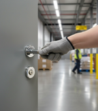 Premium Stylish Door Handle on Round Rose in Satin and Polished Chrome Finish for Modern Interiors