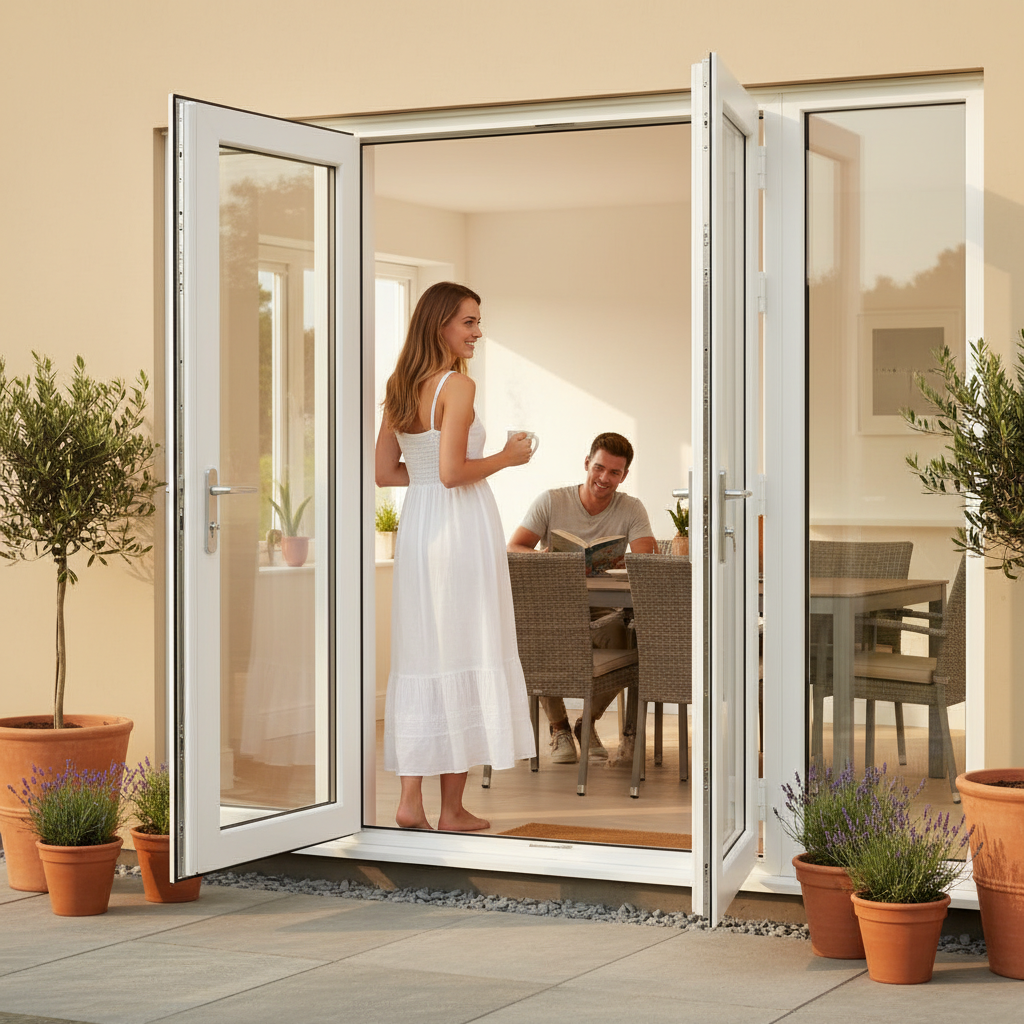 Premium 5ft Slimline External French Door Set with Double-Glazed Units and High-Security Locking System