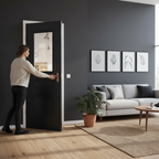 Premium Internal Fully Finished 2 Panel Henley Glazed Door with Clear Glass Pane and Engineered Core Construction - Image 2