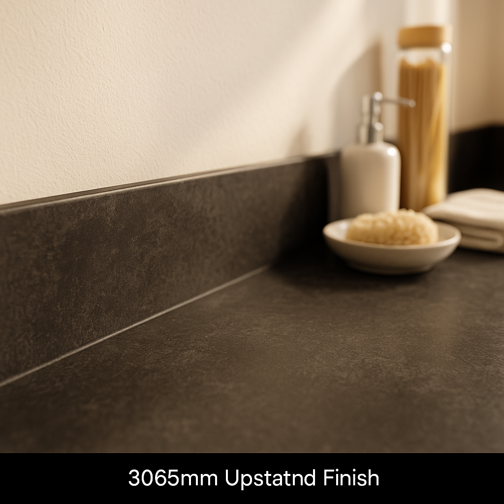 3065mm Upstand in Magma Finish - detail view