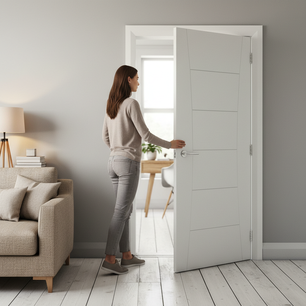 Premium White Primed Internal Door with Deluxe Finish and Unique Design for Modern Interiors