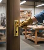 Premium Traditional Suite Lever on Backplate with Beaded Pattern and Square Profile Design