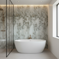 Premium Waterproof Wall Panelling with Elegant Marble Effect - 2420 x 600mm Panels for High-Moisture Environments
