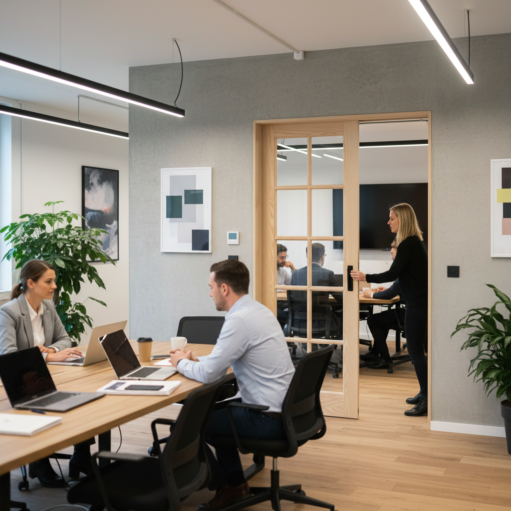 Premium Clear Glass Framed Pocket Door Set with Unfinished Pine Frame - Space-Saving Design for Modern Interiors