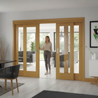 Premium Sliding French Doors with Clear Glazed Panels for Open Spaces, Suitable for Various Sizes and Styles