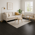5mm Rigid Core LVT Flooring in Black Marble Finish