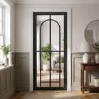 Internal 10 Light Jet Black Fully Finished Arch Industrial Studio Door