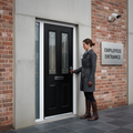 Premium 2 Light Composite External Door with Glass Detail - Sturdy and Low Maintenance Design