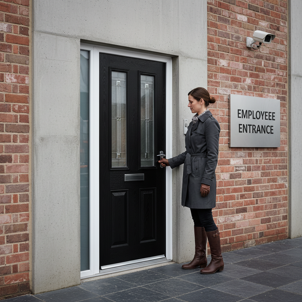 Premium 2 Light Composite External Door with Glass Detail - Sturdy and Low Maintenance Design