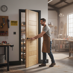 Premium Fully Finished Oak Internal Fire Door with 30 Minute Fire Rating for Enhanced Safety