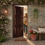 Premium Custom Made Colonial 6 Panel External Door with Solid Hardwood Construction and RAL Colour Options