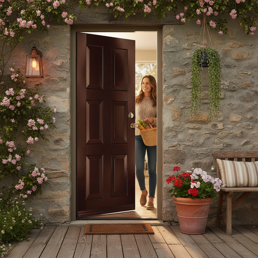 Premium Custom Made Colonial 6 Panel External Door with Solid Hardwood Construction and RAL Colour Options