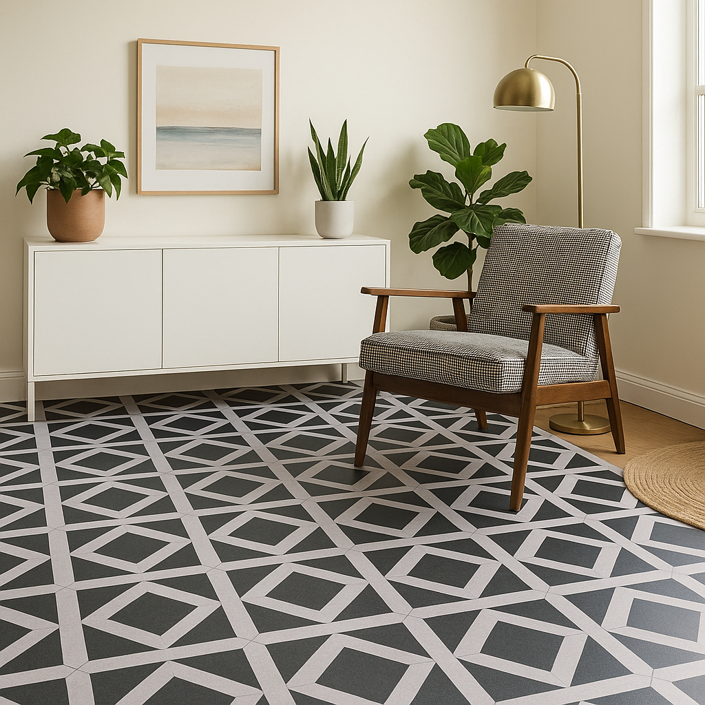 Self-Adhesive Victorian 1.5mm LVT Flooring Tile, Single Pack