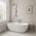 Neutral Marble Wall Panelling - 2420mm Matt Finish, 100% Waterproof