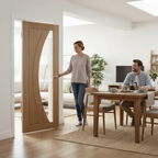 Premium Custom Made Oak French Doors with Clear Glass Panels for Elegant Interiors
