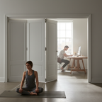 Premium Bi-Folding Room Divider with High-Quality Track System for Flexible Space Management