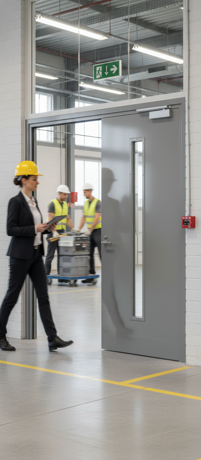 Premium Custom Made High Gloss Fire Door - Bespoke FD30 Design for Any Home - High-Quality Professional Grade for Industrial and Commercial Applica...