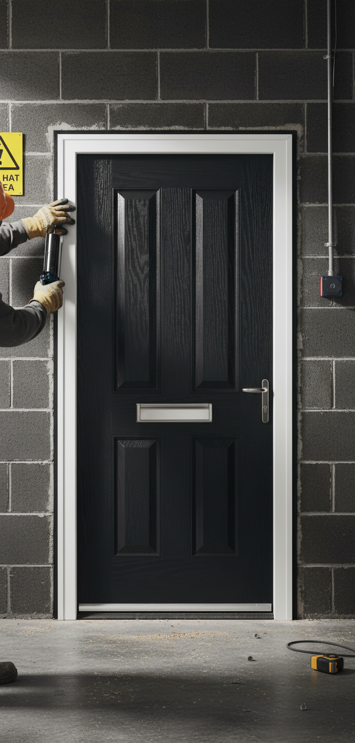 Premium External Fire Door Set with Half-Hour Fire Resistance and Security Features