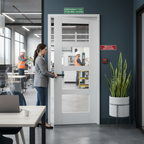 Premium Internal Primed Shaker 4 Light Clear Glass Fire Door with FD30 Rating and Lifetime Guarantee - Image 2