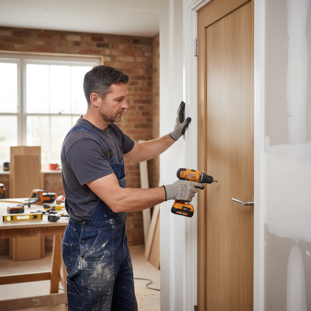 Premium Flat Panel Unfinished Internal Door with Engineered Solid Core Construction for Enhanced Stability and Performance