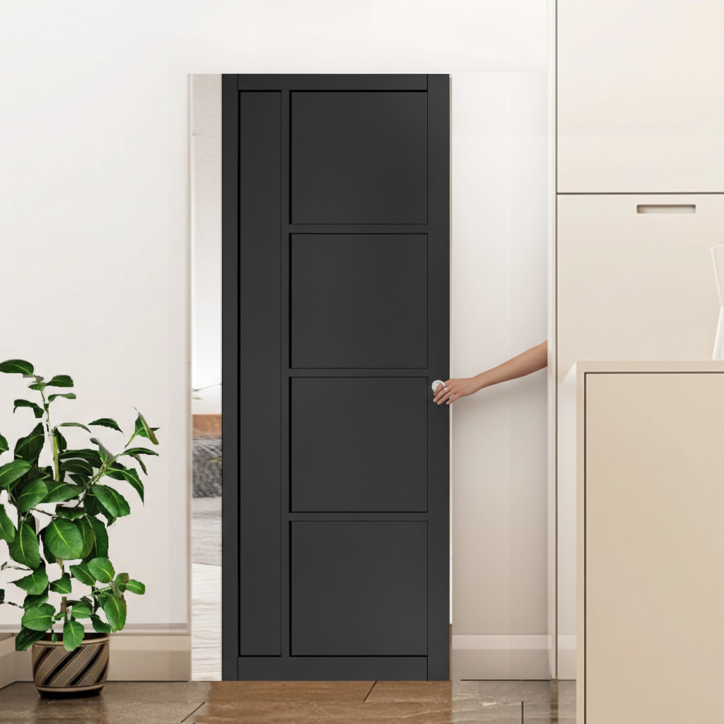 Premium Flush Pocket Door Set with No Architrave, Space-Saving Design and Innovative Track System for Modern Interiors