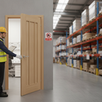 Premium Unfinished Oak Internal Fire Door with 30 Minute Rating and Solid Core Construction for Modern and Traditional Interiors