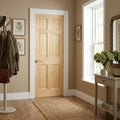 Internal Unfinished Clear Pine 6 Panel Door Solid Engineered Core