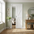 Internal White Primed Barn Pocket Door Set with 100mm Frame, Solid Core