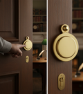 Premium Covered Escutcheon - 32mm Available in Polished Brass, Chrome Finishes for Enhanced Security