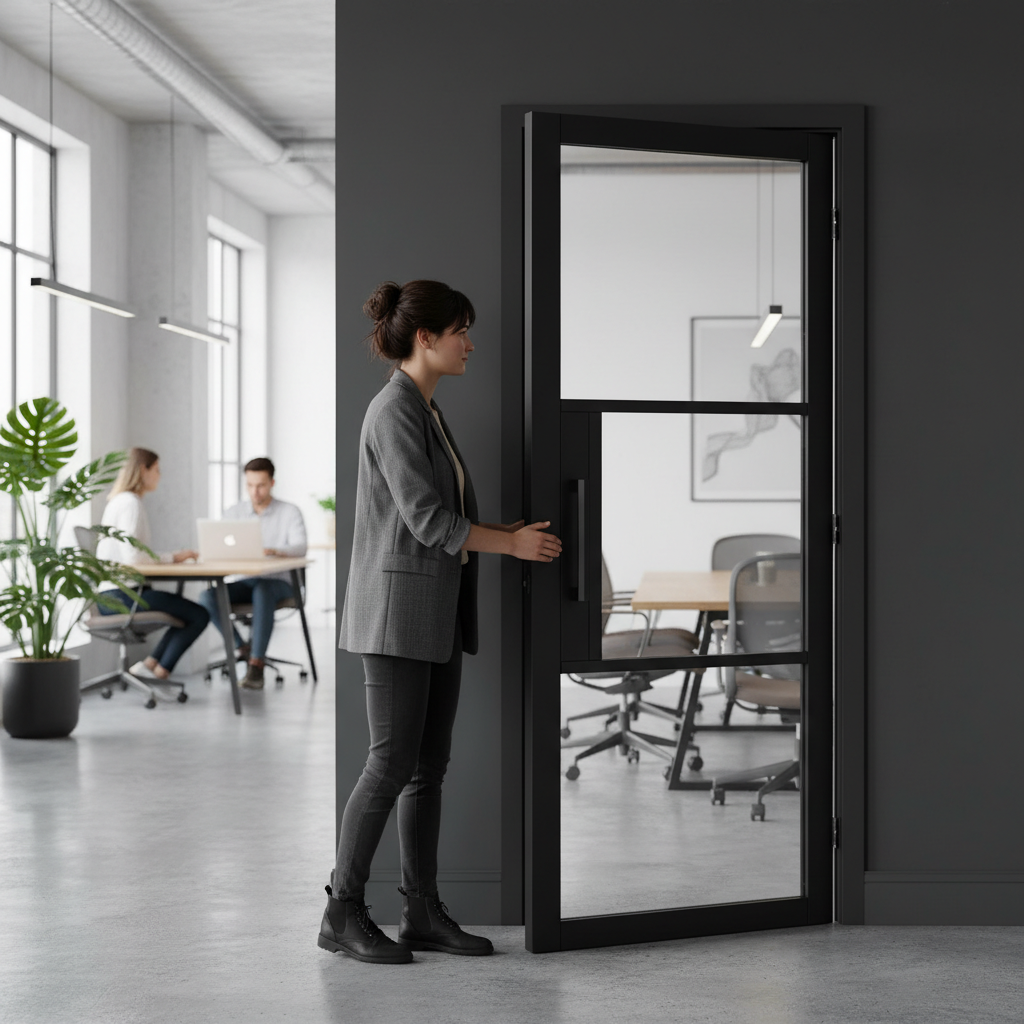 Premium Clear Glazed Internal Door with Solid Core and Decorative Beading - Modern Design for Stylish Interiors