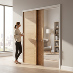 Premium Heavy Duty Telescopic Pocket Door System with Wooden Jamb Kit and Smooth Operation for Wider Openings