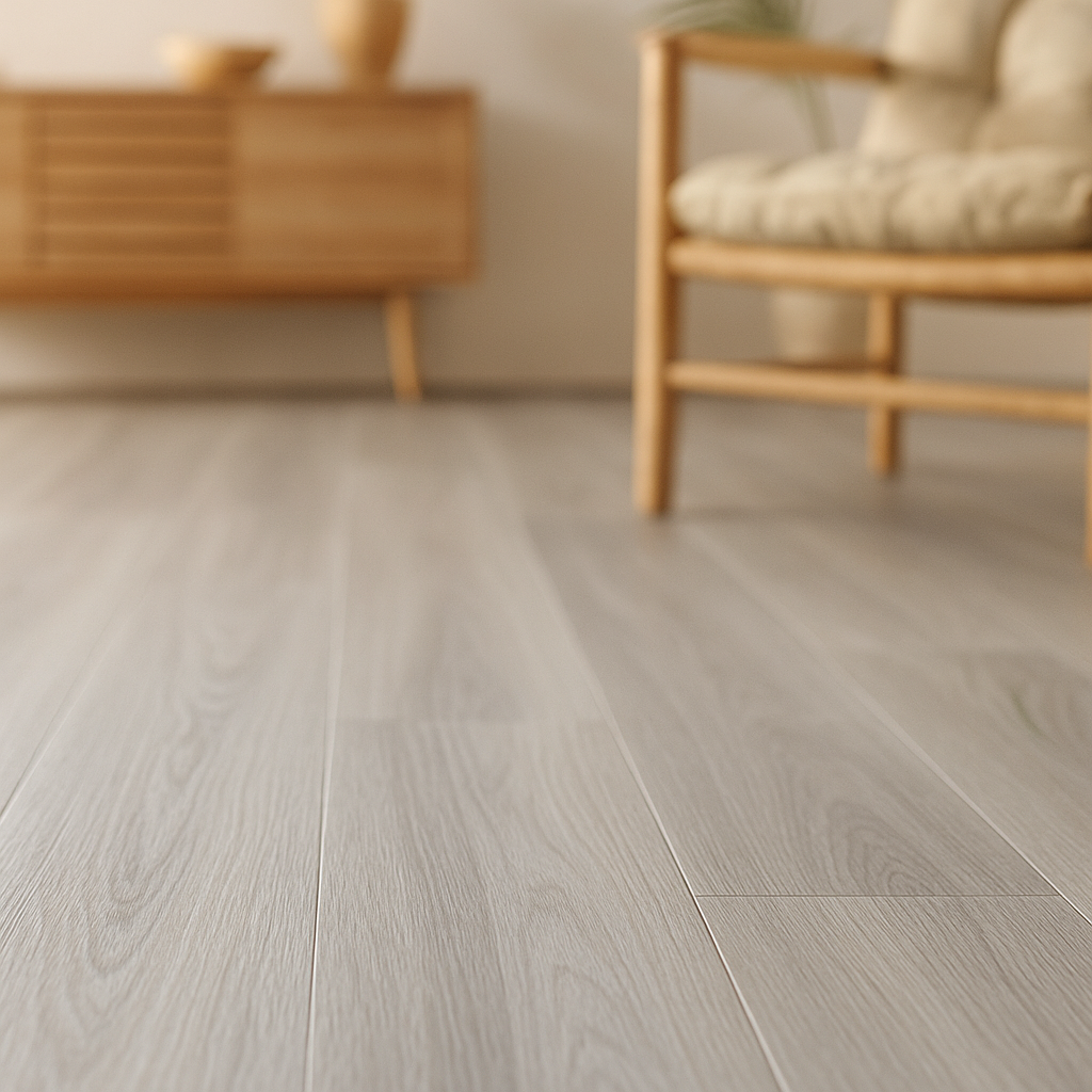 6mm Rigid Core LVT Flooring in Cool Grey - Stylish and Durable Option - detail view