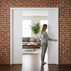 Professional Double Sliding Pocket Door Frame System for Space-Saving Solutions with Adjustable Protrusion and Strong Steel Frame