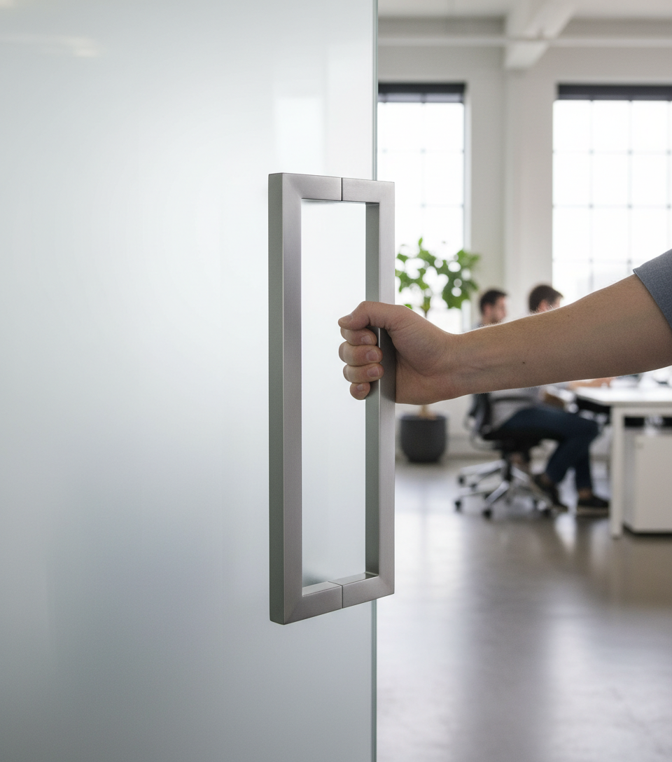 Premium Square Mitred Pull Handle - Sleek Design for Doors & Cupboards, DDA Compliant, Available in Multiple Lengths