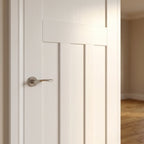 FD30 Rated White Internal Fire Door, Primed Finish, 1930's DX Design, Solid Core - detail view