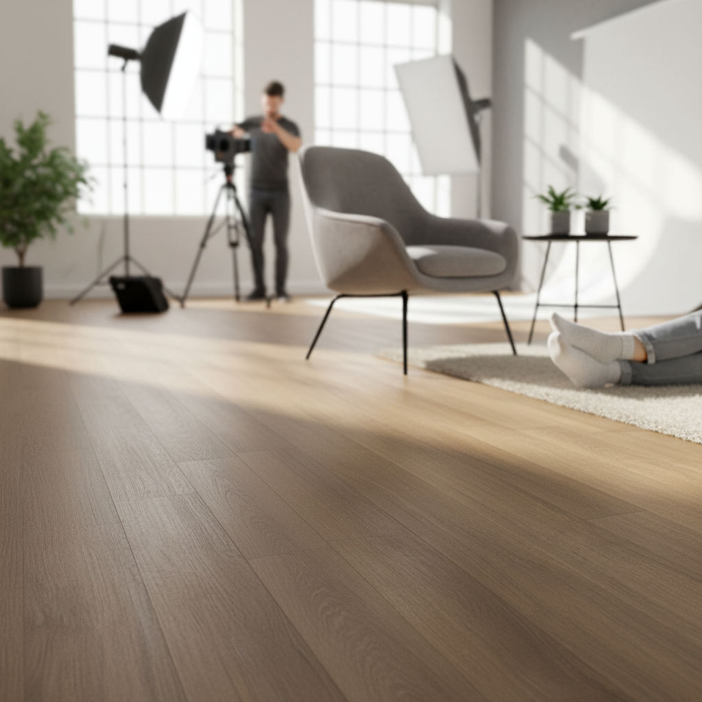 Premium 5mm Embossed Rigid Core Vinyl Flooring with Water Resistance and IXPE Underlay for Comfort and Sound Insulation