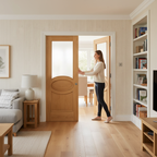 Premium Custom Made Obscure Glazed Oak French Doors with Elegant Design and Bespoke Size Options