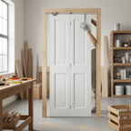 Premium Custom Made White Victorian Bifold with Track and Fixings for Elegant Internal Spaces