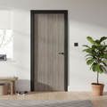 Premium Light Grey Laminate Internal Door with Vertical Grooves - Durable and Easy to Maintain