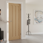 Premium Internal Fire Door with Real Oak Veneer, Engineered Construction, and 30-Minute Fire Rating for Enhanced Safety