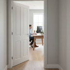 Premium Moulded Flush Internal Door - White Primed Canterbury Design for Easy Decoration