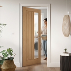Premium Offset Glazed Door with Raised Mouldings and Frosted Glazing for Natural Light and Privacy