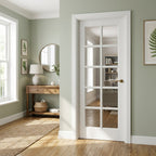 Internal White Door with 10 Light Clear Glass, Primed Finish