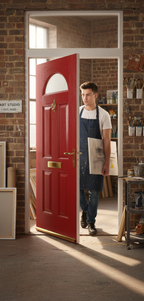 Premium External Glazed Fire Doorset with Half-Hour Fire Resistance and Multipoint Locking System