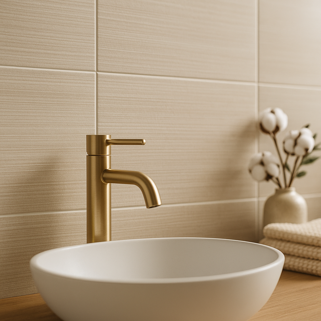 Urban Textured Cream Matt Porcelain Wall and Floor Tile - detail view